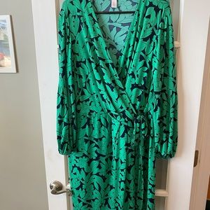 London Times floral wrap dress